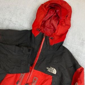 The North Face Summit Series Gore Tex Jacket Red Black Hooded Mens Large